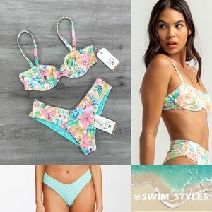 ☀️BILLABONG☀️ SWEET TROPICS UNDERWIRE SWEET TROPICS REV FIJI BIKINI SET